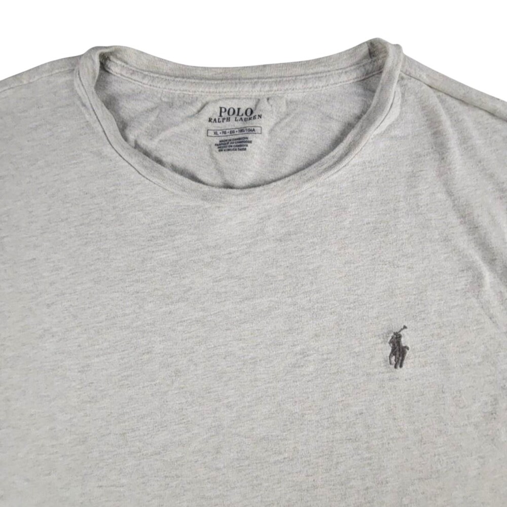 Polo Ralph Lauren Shirt Mens XL Gray Crewneck T-Shirt Tee Logo Tagless Cotton